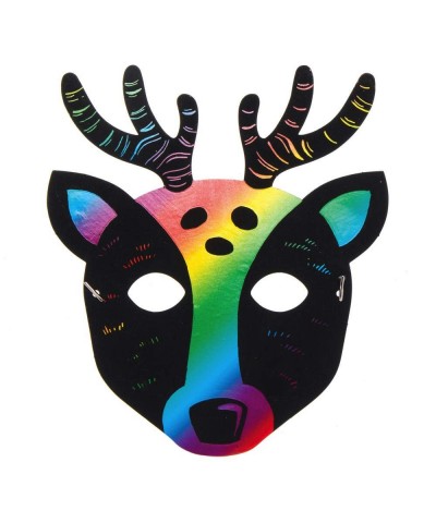 AX202 Woodland Animal Scratch Art Masks for Dress Up Play - Pack of 8 Magic Scratch Art and Craft Kits for Kids $18.41 Craft ...