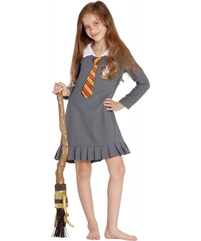 Harry Potter Pajama Girls Hermione Gryffindor Uniform With Tie Fleece Nightgown Costume $33.62 Kids' Costumes