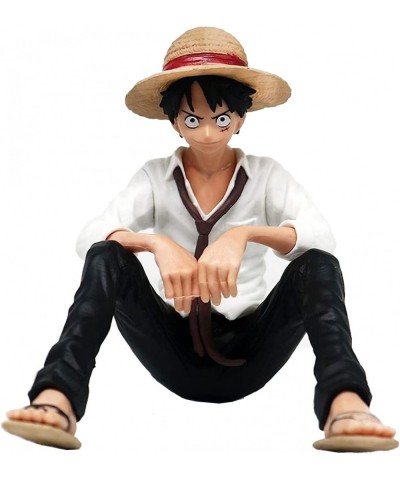 Monkey D Luffy Action Figure One Anime Piece Sitting Pose Mini Toy Statue Office Decor Collectible $26.81 Action Figures