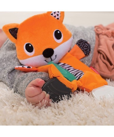 Cuddly Teether Fox Character 3 Textured Teething Places to Soothe Sore Gums BPA-Free Silicone Soft Fabric Textures to Explore...