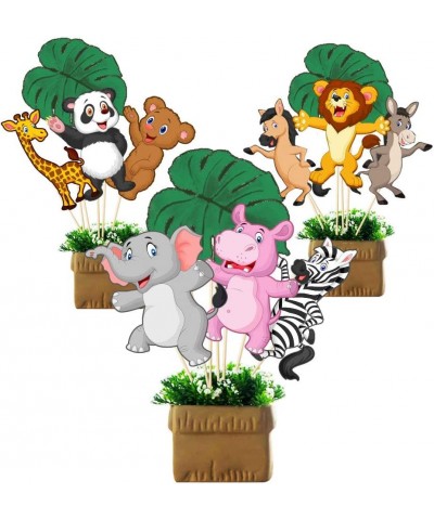 Jungle Animals Party Supplies Table Centerpiece Booth Topper Wild Jungle Animals Cutout Photo Props Stickers for Room Decorat...