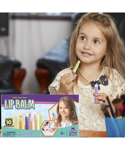 Kids Lip Balm Making Craft Kit with Natural Ingredients - Makes a Great Girls Lip Gloss Set - Great Birthday Gifts for 8 9 10...