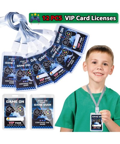 72Pcs Video Game Party Favors Kids Boy Gamer Birthday Gift with Box VIP Pass Holder LED Glasses Rings Toys for Teen Men Game ...