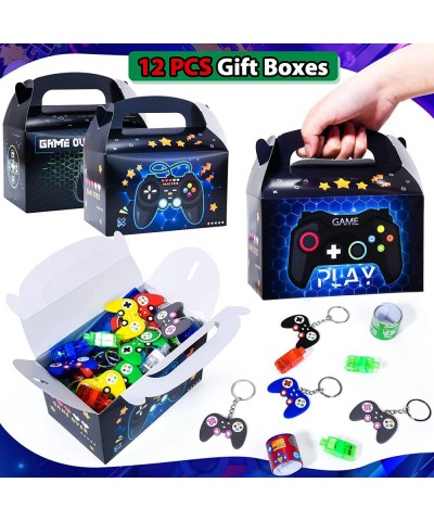 72Pcs Video Game Party Favors Kids Boy Gamer Birthday Gift with Box VIP Pass Holder LED Glasses Rings Toys for Teen Men Game ...