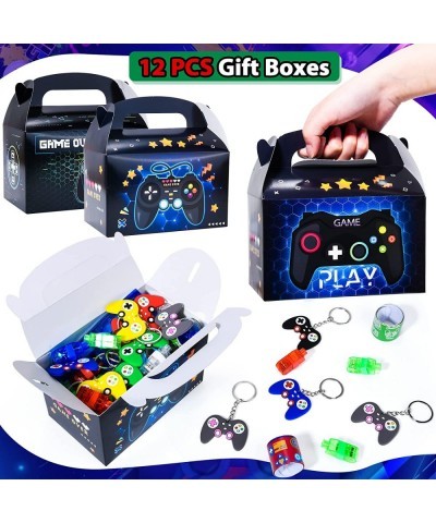 72Pcs Video Game Party Favors Kids Boy Gamer Birthday Gift with Box VIP Pass Holder LED Glasses Rings Toys for Teen Men Game ...