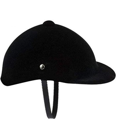 18 Inch Doll Hat Accessories Traditional Black Velvet English Style Riding Helmet with Strap Perfect for the 18 Inch American...