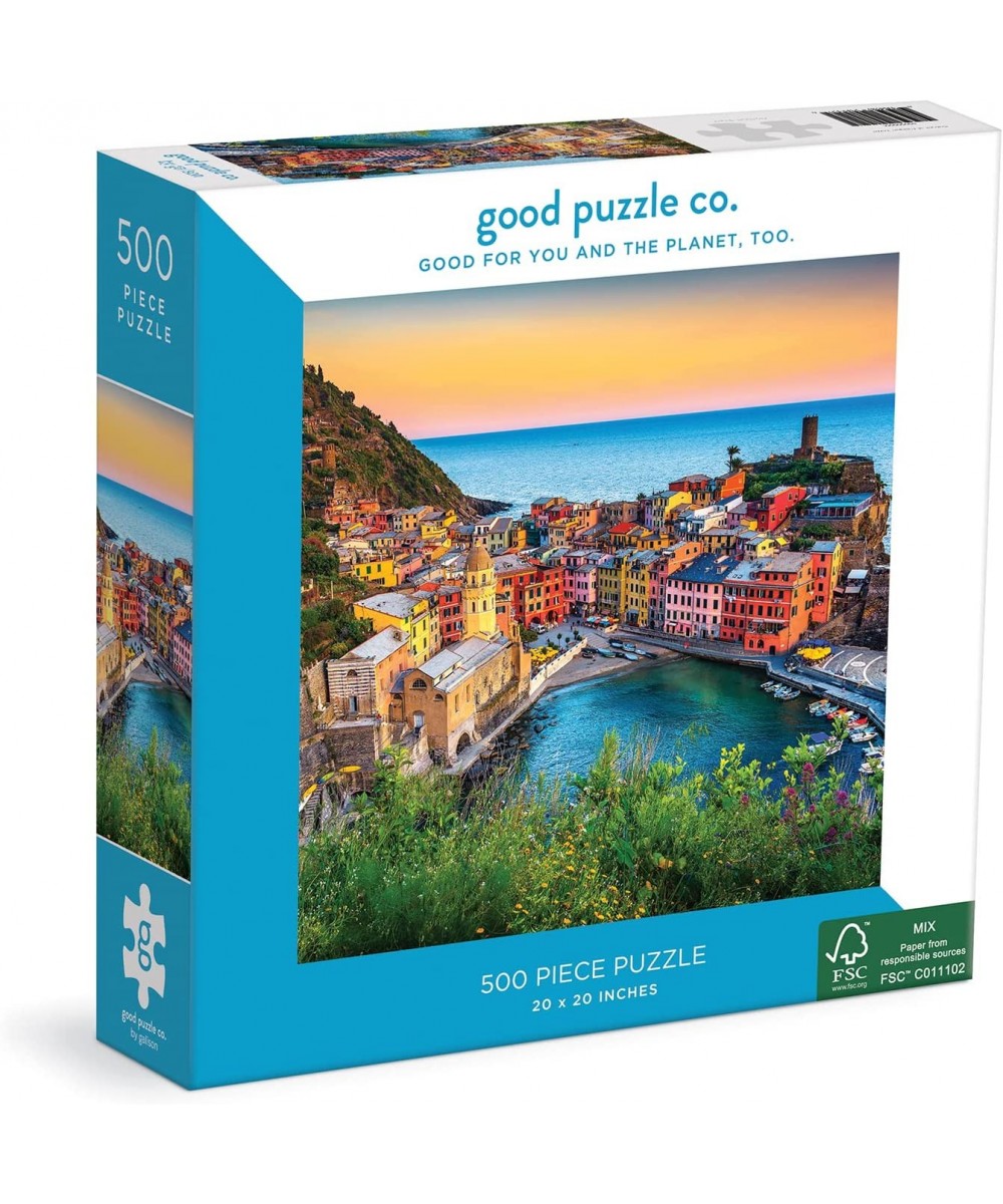 Cinque Terre 500 Piece Jigsaw Puzzle from Good Puzzle Co. - Beautiful Puzzles That Give Back to You and The Planet 100% Recyc...