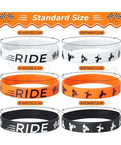 30 Pieces Dirt Bike Party Favors Rubber Bracelets Motocross Silicone Wristbands for Boys Birthday Motocross Game Party Suppli...