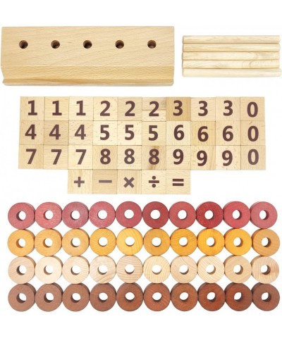 Montessori Toys for Toddlers Wooden Math Number Blocks Counting and Manipulative Toys Basic Math Game Preschool Learning Educ...