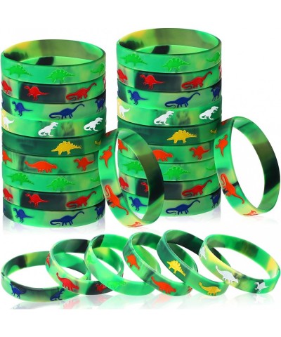 30 Pack Dinosaurs Silicone Wristbands Green Dinosaurs Wristband Bracelets Dinosaur Party Favors Bracelet Gifts Bag Stuffer fo...