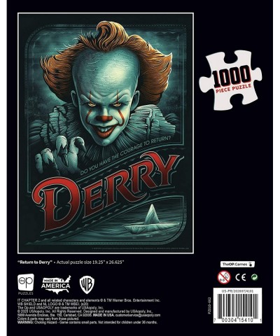 IT Chapter 2 “Return to Derry” 1000 Piece Jigsaw Puzzle | Officially Licensed IT Merchandise | Collectible Puzzle Featuring P...