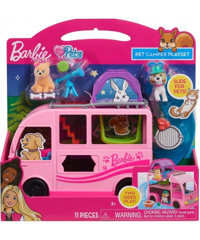 Barbie Pet Camper 11-Pieces Toy Figures and Playset Kids Toys for Ages 3 Up Pink $23.96 Doll Playsets