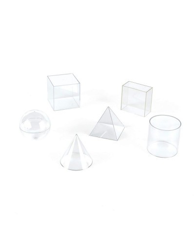 Plastic Fillable 3D Shapes Clear Geometric Solids for Measuring Volume (Set of 6) $41.58 Early Development & Activity Toys