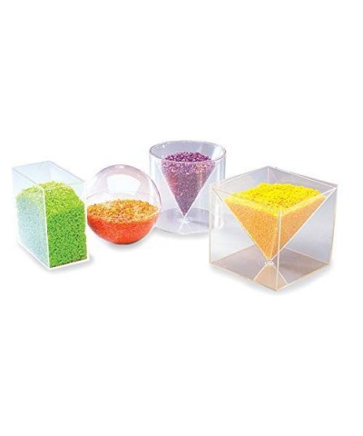 Plastic Fillable 3D Shapes Clear Geometric Solids for Measuring Volume (Set of 6) $41.58 Early Development & Activity Toys