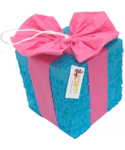 APINATA4U Gender Reveal Pinata Pink & Blue Gift Box Gender Reveal Party Favor Fully Assembled $61.55 Piñatas