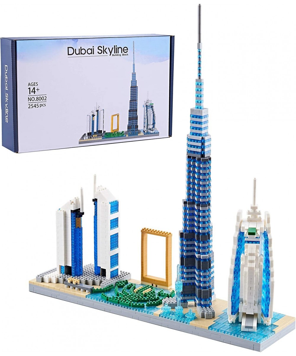 Architecture Skyline Collection Micro Mini Blocks Set Dubai Skylines Building Model Kit Toy Gift for Adults and Kids 2545 Pie...