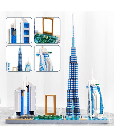 Architecture Skyline Collection Micro Mini Blocks Set Dubai Skylines Building Model Kit Toy Gift for Adults and Kids 2545 Pie...