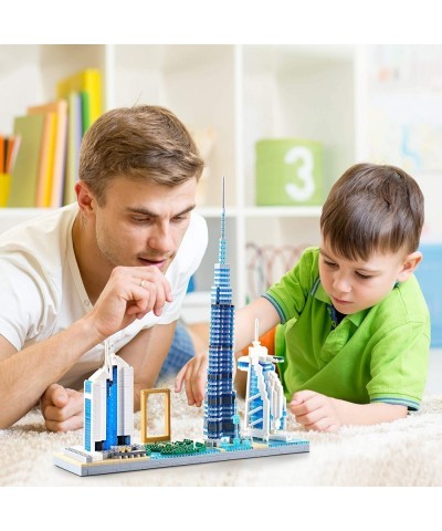 Architecture Skyline Collection Micro Mini Blocks Set Dubai Skylines Building Model Kit Toy Gift for Adults and Kids 2545 Pie...