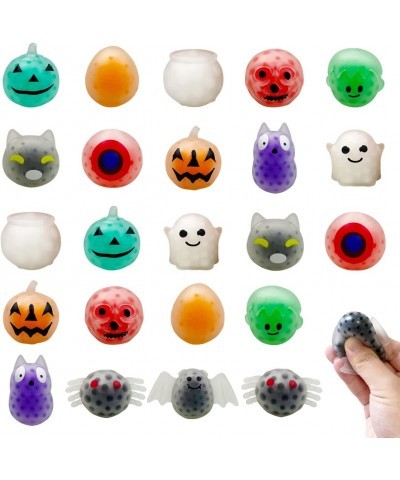 24 PCS Halloween Mini Squeeze Balls with Water Beads Stress Relief Toys for Kids Girls Boys Halloween Party Favors Halloween ...