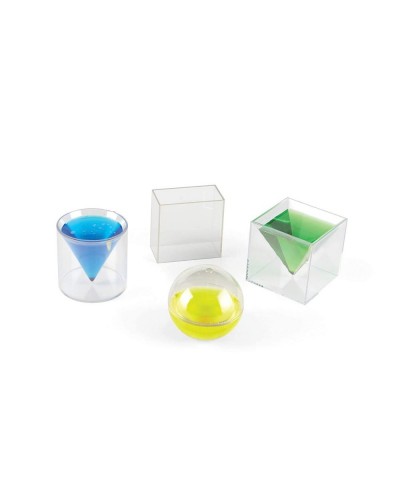 Plastic Fillable 3D Shapes Clear Geometric Solids for Measuring Volume (Set of 6) $41.58 Early Development & Activity Toys