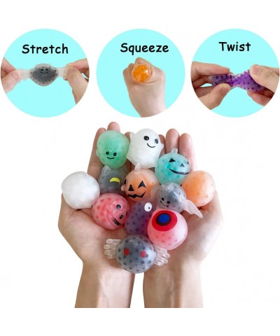 24 PCS Halloween Mini Squeeze Balls with Water Beads Stress Relief Toys for Kids Girls Boys Halloween Party Favors Halloween ...