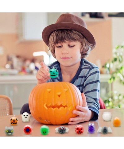 24 PCS Halloween Mini Squeeze Balls with Water Beads Stress Relief Toys for Kids Girls Boys Halloween Party Favors Halloween ...