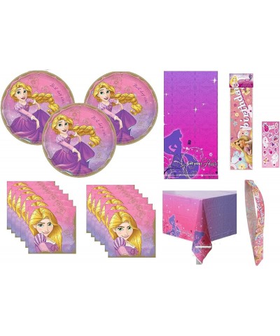 Tangled Rapunzel Party Pack for 16 includes Lunch Plates Napkins Table Cover Birthday Sash $42.48 Kids' Party Tableware