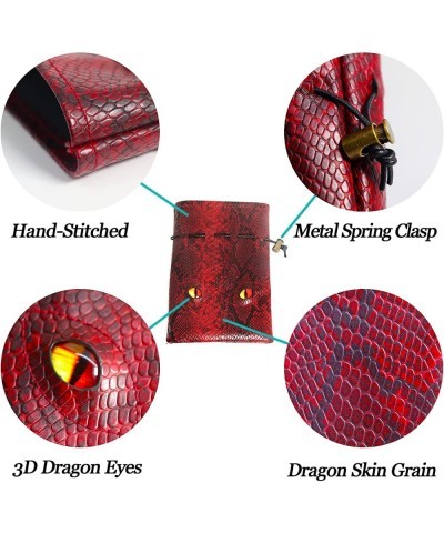 Dice Bag Can Hold 6 Dice Sets Glow in The Dark Eyes Large Dragon D and D Dice Storage Bag for DND Board Games Red Fiery Drago...