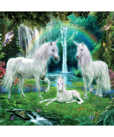 Unicorns Glitter -Rainbow Unicorn Family - 100 Piece Jigsaw Puzzle $22.03 Jigsaw Puzzles