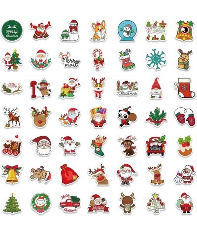 100Pcs/Pack Christmas Stickers Waterproof Cute Vinyl Stickers for Christmas Decoration Cute Santa Stickers Aesthetic Water Bo...