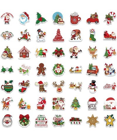 100Pcs/Pack Christmas Stickers Waterproof Cute Vinyl Stickers for Christmas Decoration Cute Santa Stickers Aesthetic Water Bo...