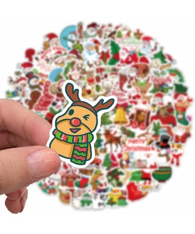 100Pcs/Pack Christmas Stickers Waterproof Cute Vinyl Stickers for Christmas Decoration Cute Santa Stickers Aesthetic Water Bo...