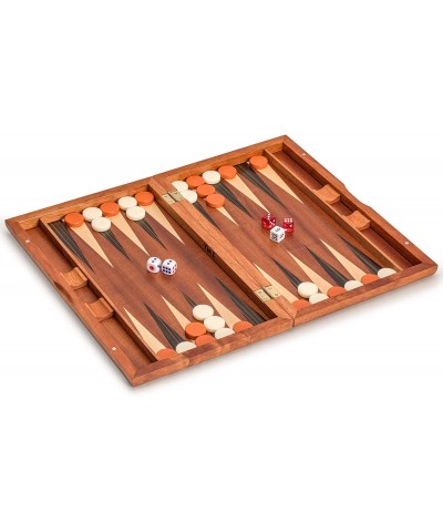 Wooden Inlaid Backgammon Game Set - Pasadena - Classic Strategy Board Game Set with Acrylic Playing Pieces & Wooden Dice Cups...