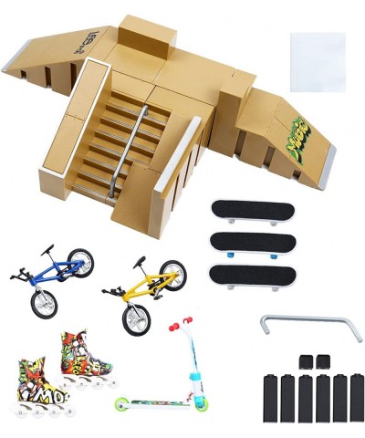 Skate Park Kit Bigger Skate Park Kit Ramp Parts for Finger Skateboard Fingerboard Ramp Skate Park Kit Part Training Props wit...