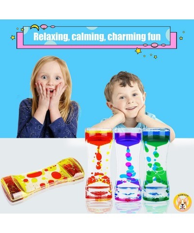 Liquid Motion Bubbler for Kids Adults Sensory Toys (3-Pack) Fidget Timer Liquid Toy Autism Toy Oil Water Desk Toy Anxiety Toy...