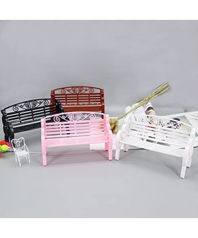 1:6 Scale Dollhouse Miniature Fairy Garden Bench Plastic Village Park Couch for Doll Accessories Decor Set of 2 Brown $26.53 ...