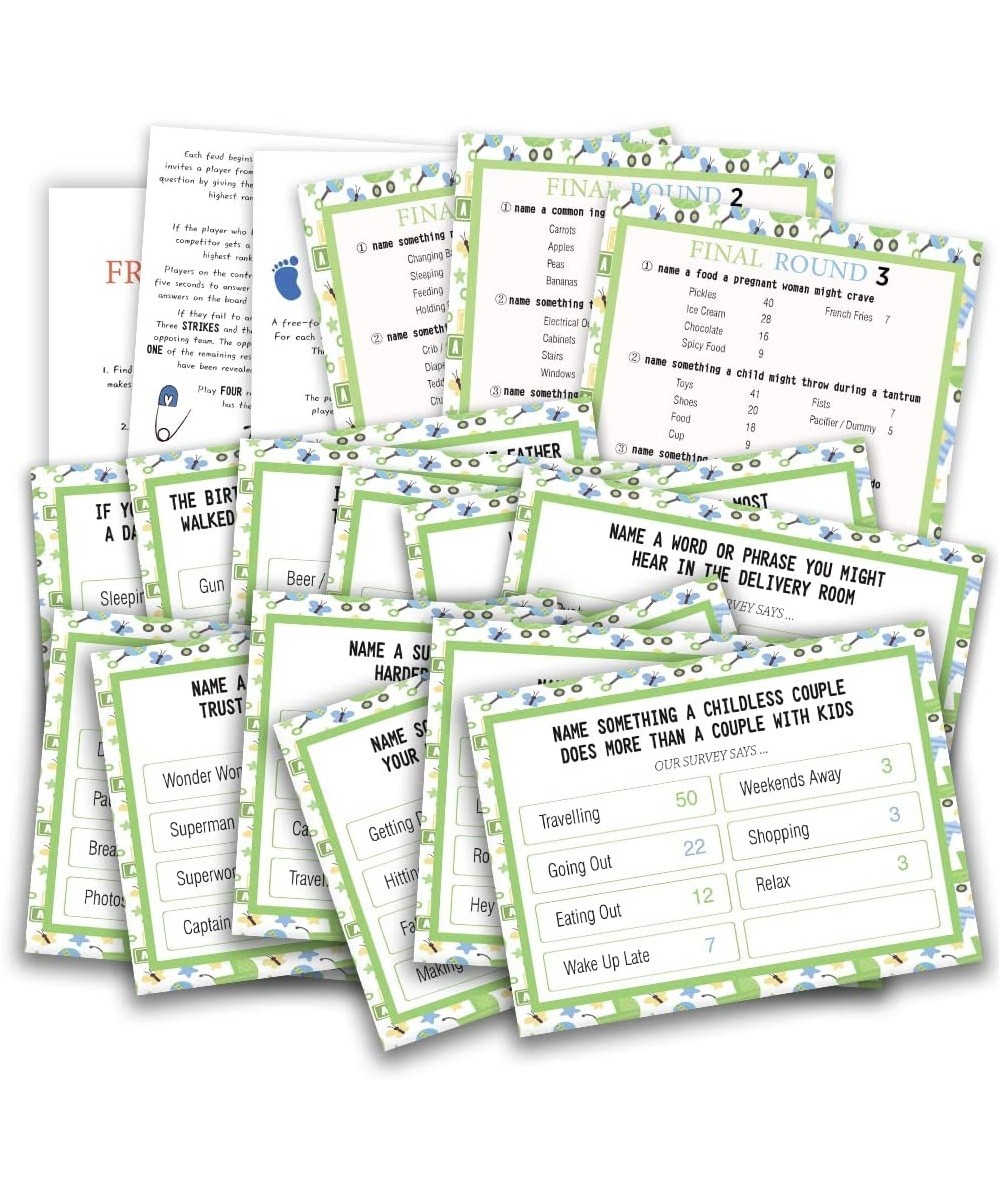 Baby Shower Friendly Feud Quiz Family Feud Quiz Baby Shower Game Night Baby Shower Group Game Mother to Be Party Game Green V...