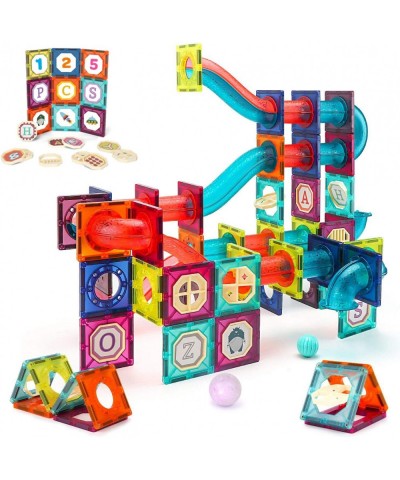 Magnetic Tiles 125PCS Magnetic Building Blocks for Kids 3D Magnet Tiles Pipeline Building Blocks Preschool Educational STEM T...