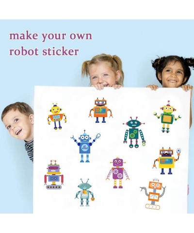 Robot Sticker for Kids & Toddlers Kids Stickers Make a Face Sticker Sheets Make Your Own Sticker. 36 PCS Kid's Crafts as Gift...