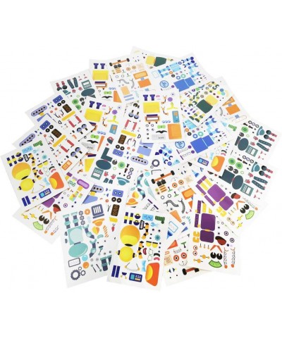 Robot Sticker for Kids & Toddlers Kids Stickers Make a Face Sticker Sheets Make Your Own Sticker. 36 PCS Kid's Crafts as Gift...