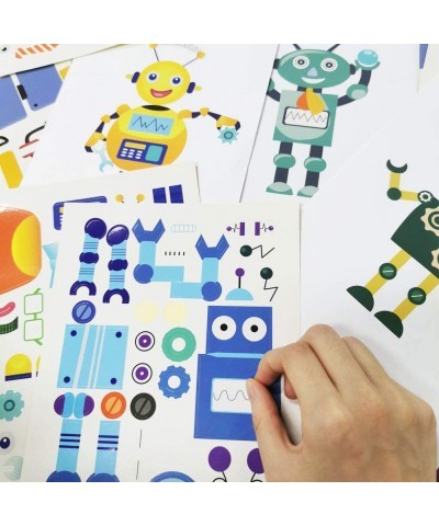 Robot Sticker for Kids & Toddlers Kids Stickers Make a Face Sticker Sheets Make Your Own Sticker. 36 PCS Kid's Crafts as Gift...