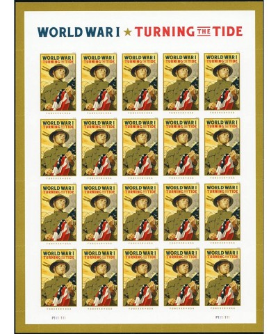 WWI Turning The Tide Pane of 20 Forever Postage Stamps Scott 5300 $56.11 Collectibles Display & Storage