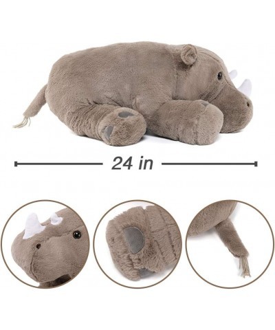 Giant Rhino Stuffed Animals Throw Pillow - Big Rhino Plush Toy Cute Soft Gift for Boy Girl Kids Gray 24 Inches $49.60 Kids' P...