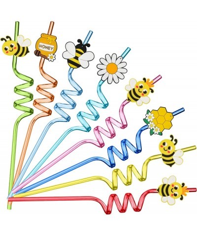 24 Reusable Bee Party Favors Straws for Bee Themed Party Supplies Goodie Gifts for Kids Birthday Party Supplies Bee Birthday ...