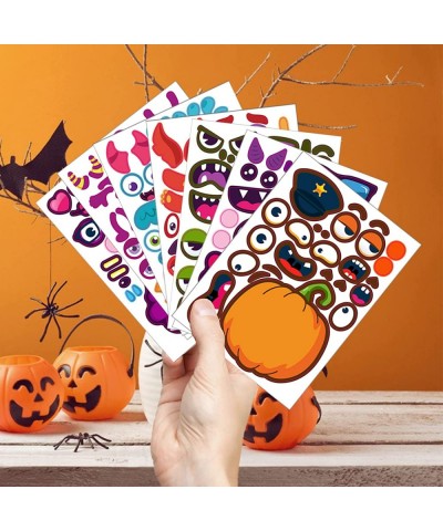 Halloween Party Favors Stickers for Kids - 28 Sheets Halloween Make Your Own Face Stickers for Kids Toddlers Halloween Activi...