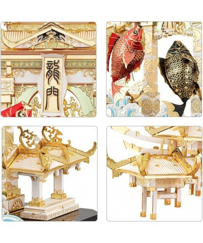 3D Metal Puzzle Model Kits Dragon Gate Carps Models Building Kit for Adults Brain Teaser DIY 3D Puzzles Learning Toys for Tee...