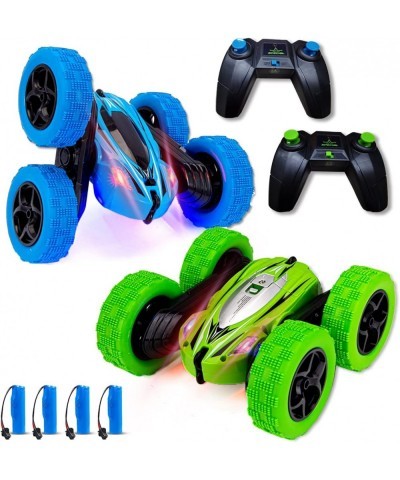 2 Pack Remote Control Car RC Stunt Cars for Boys 4WD 2.4Ghz Double Sided 360° Rotating RC Car for Kids 4 Rechargeable Battery...