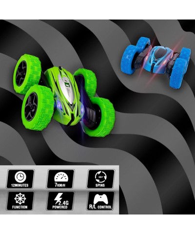 2 Pack Remote Control Car RC Stunt Cars for Boys 4WD 2.4Ghz Double Sided 360° Rotating RC Car for Kids 4 Rechargeable Battery...