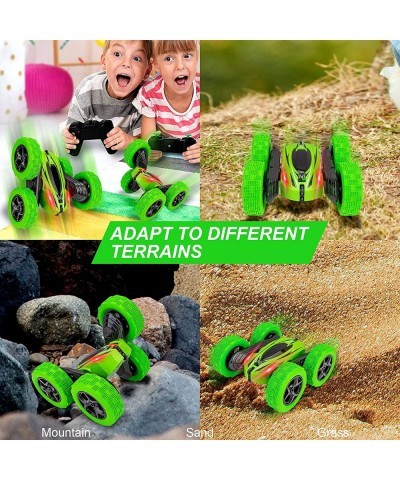 2 Pack Remote Control Car RC Stunt Cars for Boys 4WD 2.4Ghz Double Sided 360° Rotating RC Car for Kids 4 Rechargeable Battery...