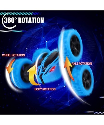 2 Pack Remote Control Car RC Stunt Cars for Boys 4WD 2.4Ghz Double Sided 360° Rotating RC Car for Kids 4 Rechargeable Battery...